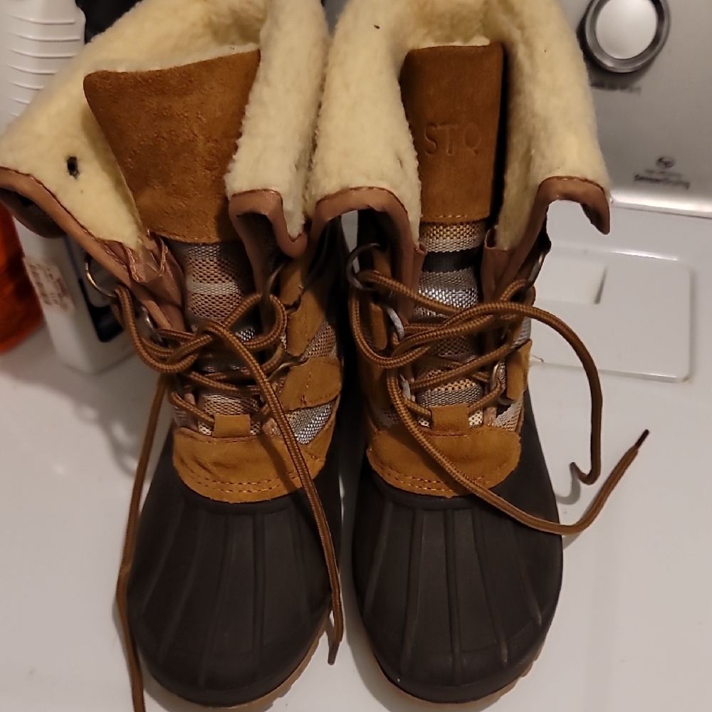Brown and Tan Ankle Boots